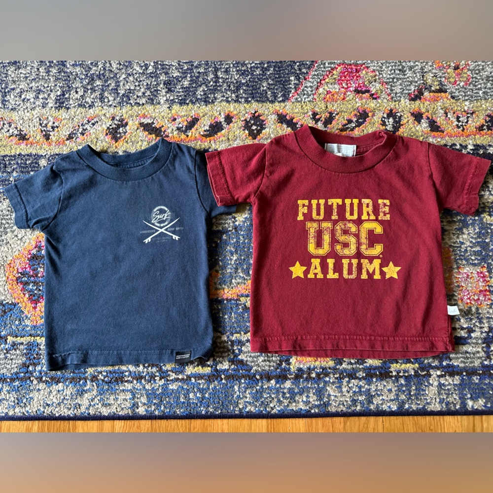 Lot California Souvenir t-shirts USC Huntington Beach Surf 12m